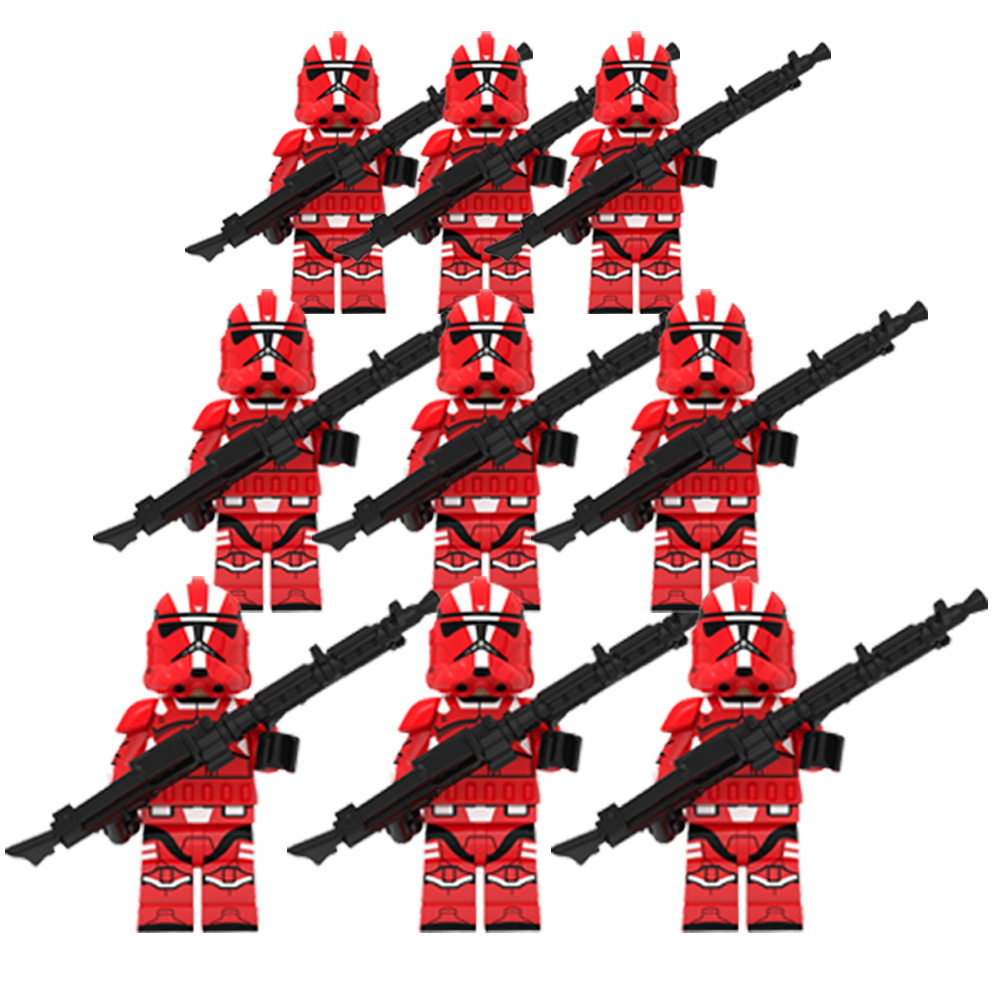 스타워즈 클론트루퍼(레드) 부대 세트 제국군 밀리터리아미 호환블럭 브릭미니피규어 취미/수집/장식/컬렉션용 커스텀 블록피겨, 1개 22,000원