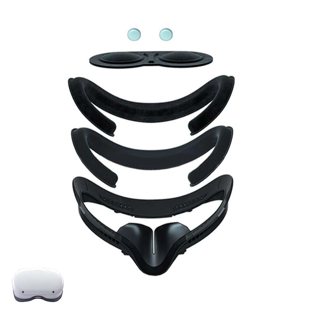 VR연구소 오큘러스 메타 퀘스트2 동양인 환기 인터페이스 안면폼 5 in 1 세트 흑어환기 대체 악세사리, 1개, 블랙 26,900원