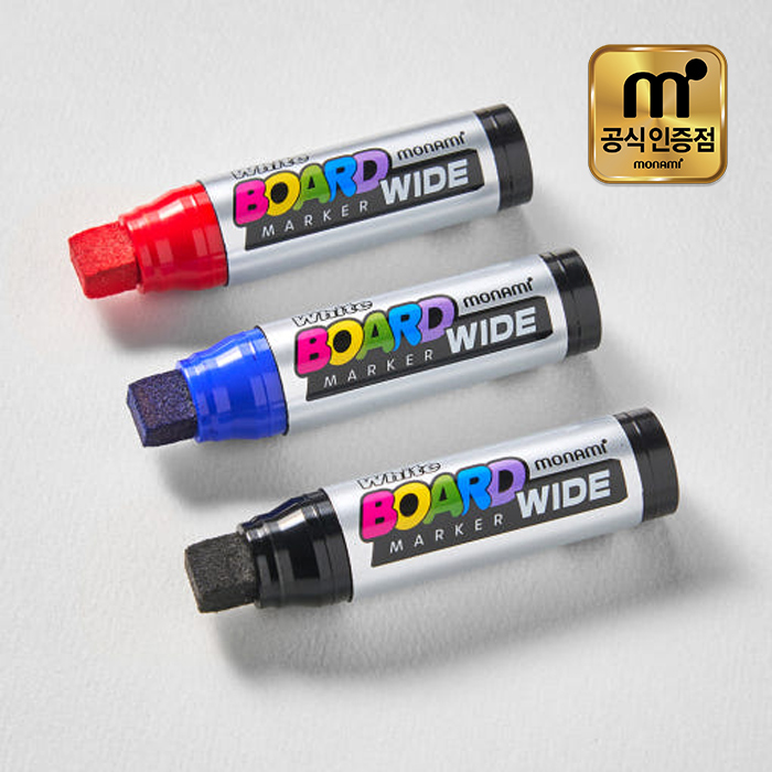 모나미 와이드 보드마카 (사각닙) 21,500원