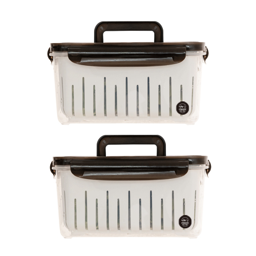 나누담 클래식 야채보관 채반 손잡이 밀폐용기 4000ml, 2개, 단품 16,590원