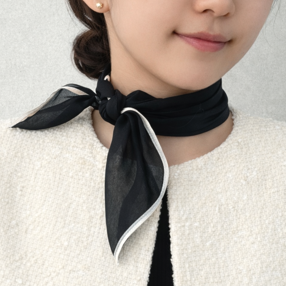 고운하움 봄 가을 부드러운 쉬폰 사각 여성스카프 12,000원