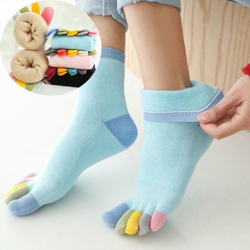 기모 이중쿠션 오색 파일 여성 발가락양말 4켤레세트 18,900원