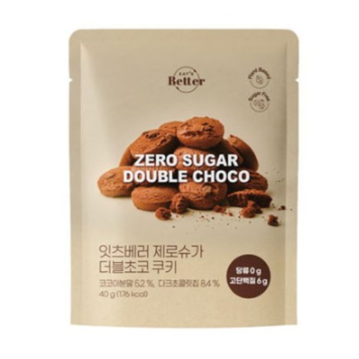 잇츠베러 제로슈가 비건 쿠키 더블초코, 40g, 6개 16,200원