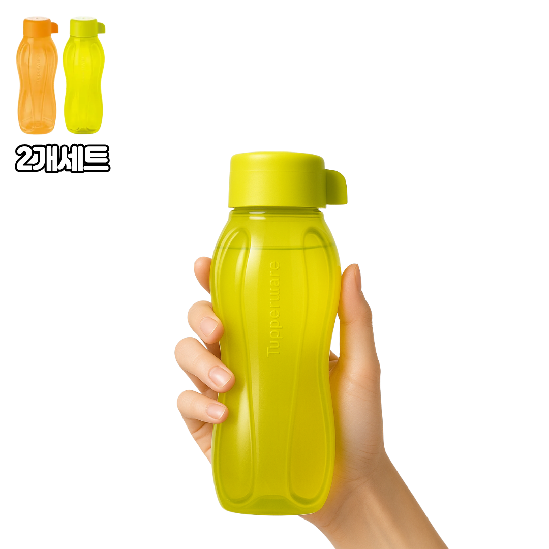 타파웨어 휴대용물통 핸드백사이즈 외출 나들이 학교 어린이집, 2개, 300ml, 주황색&노랑색 27,000원