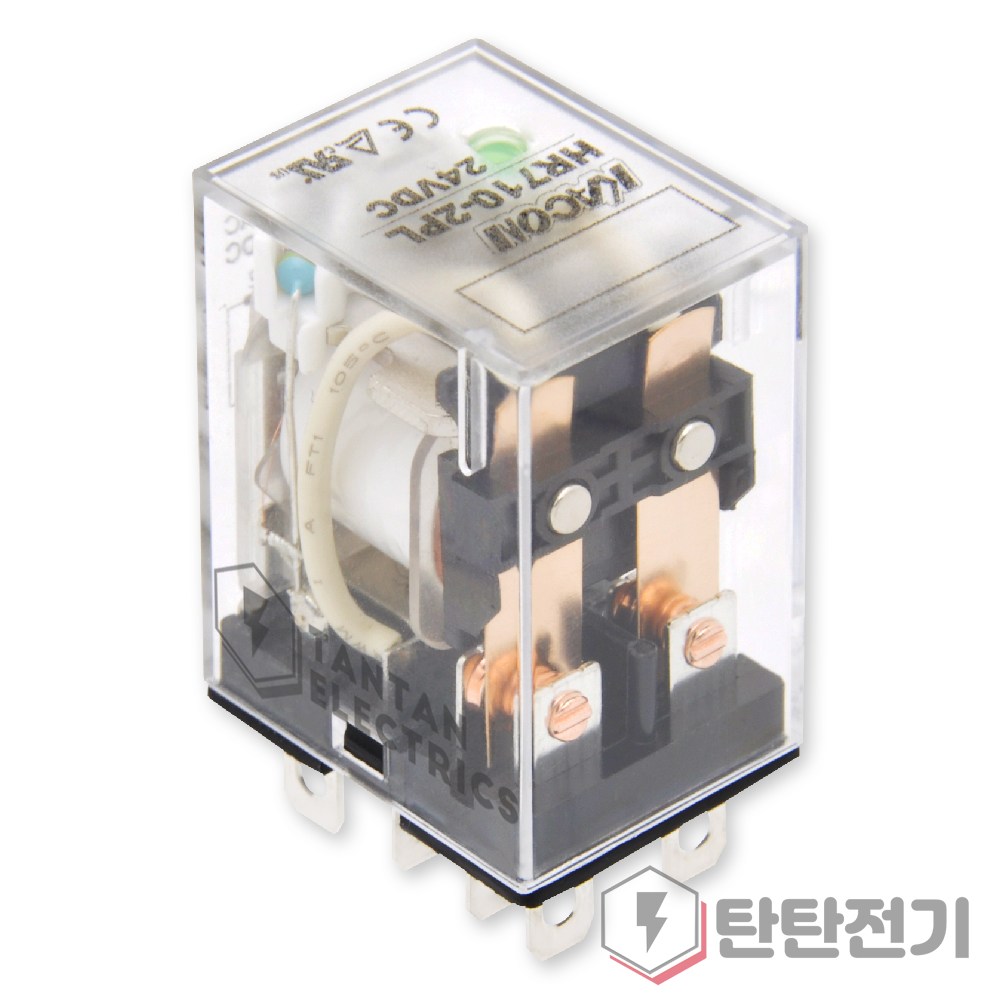 HR710-2PL DC24V 10A 파워 릴레이 LY2 소켓 8핀 2극 2a2b LED 스위치 카콘 3,700원