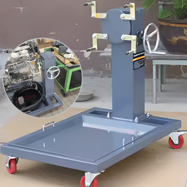 [고급형] 엔진스탠드 500kg+바닥사각오일받이포함 기어박스장착 엔진거치대 작기 받침대 460,000원