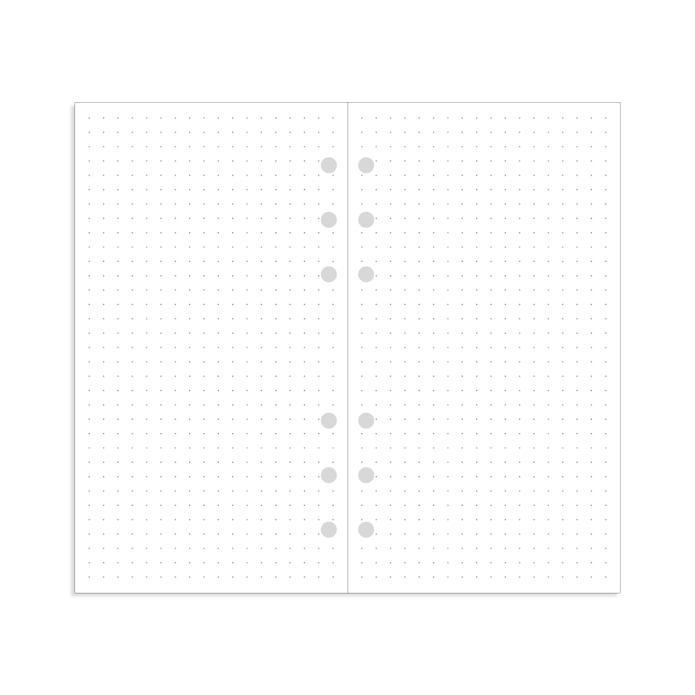 데이스테이션 A6 B6 6공 바인더 속지 그리드 라인 도트 리필 2,500원