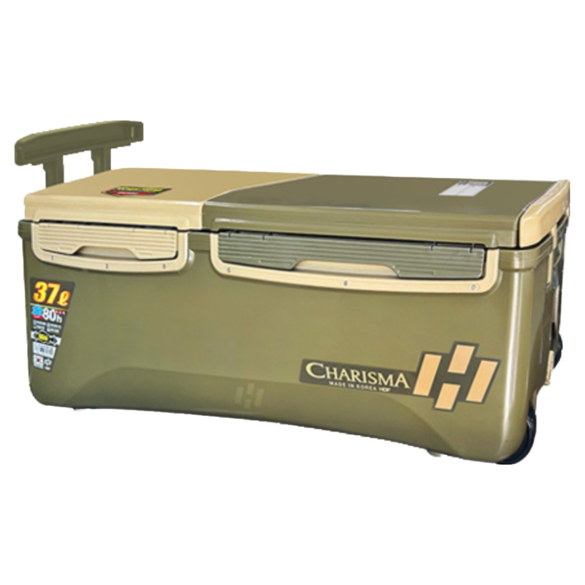 해동 카리스마 아이스박스 37리터 한치 대구 갈치 광어 대형쿨러 37L, 1개, 37L, 카키BR(HB-3186) 241,860원