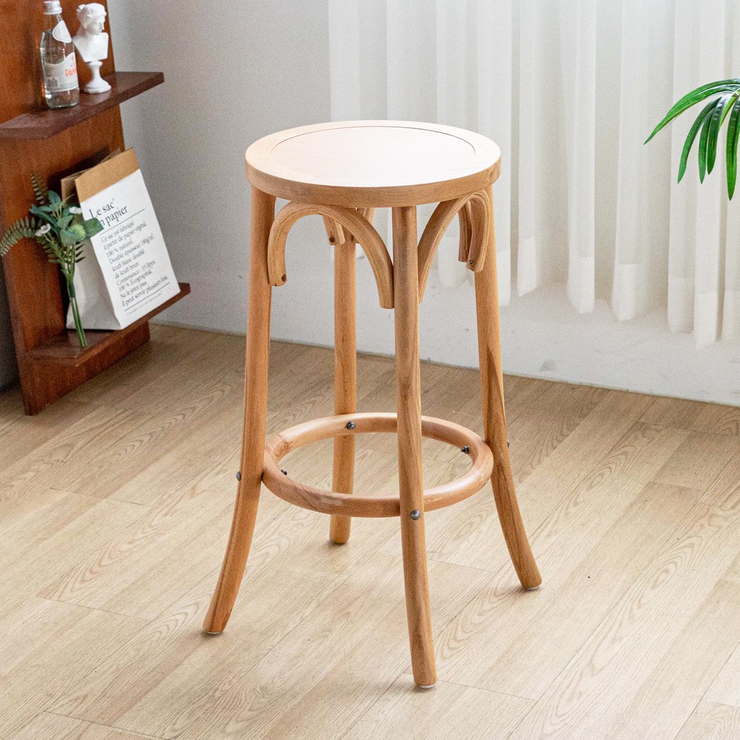 체리브 곡목 원목 바텐 홈바 아일랜드 식탁의자, 내츄럴, 1개 75,000원