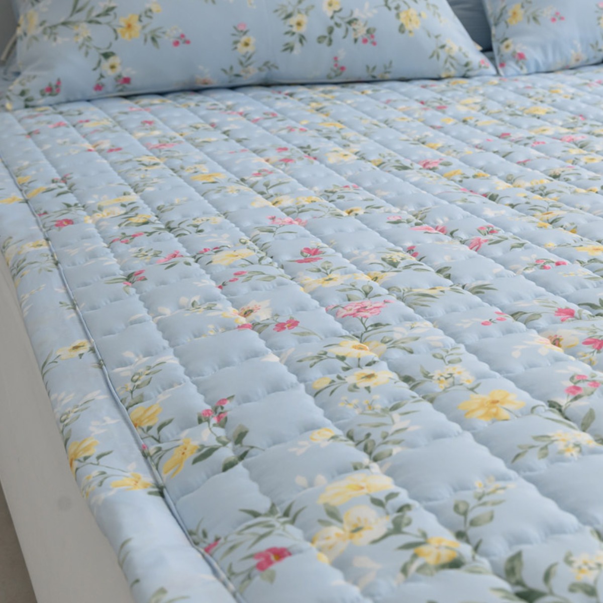 국산 리빙캐슬 블루밍 마이크로모달 고정밴드 침대패드, 블루 42,800원