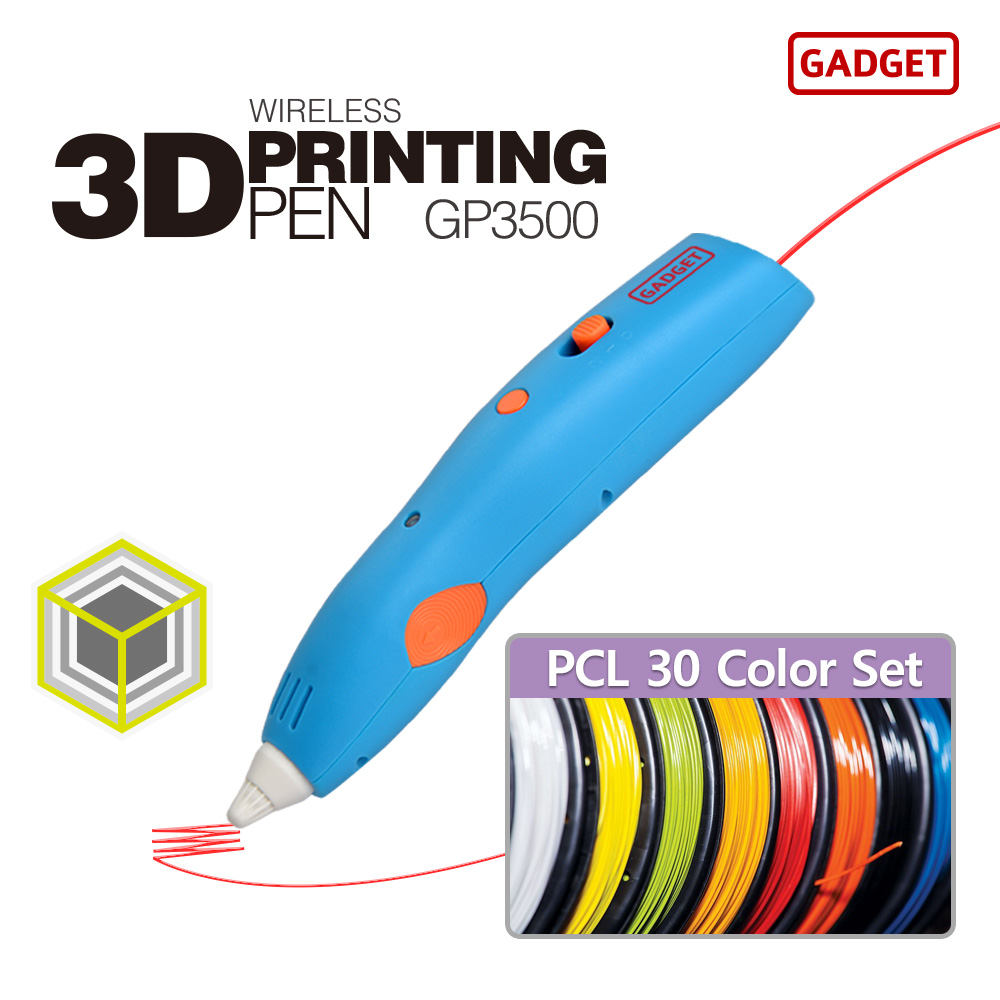 가제트 저온 3d펜 GP3500+5M PCL필라멘트 30색 세트, 단품 38,900원