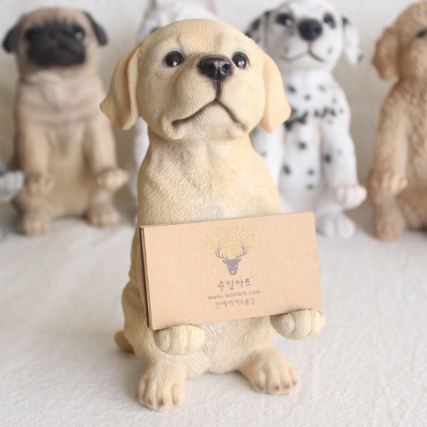 핸드폰 거치대 리트리버 장식품 강아지 인테리어 조각상 미니어처 피규어 조형물 장식 소품 34,000원