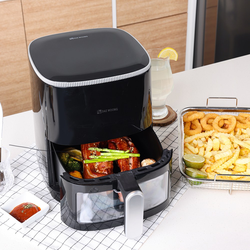 대웅 에어프라이어 온도조절 에어프라이기, 블랙사각 3.5L 44,900원