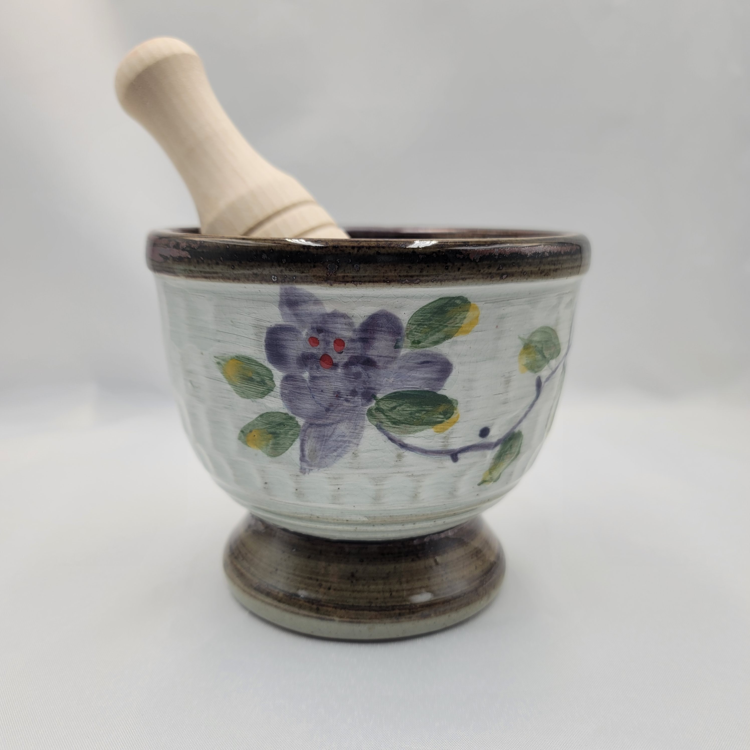 도자기절구 야생화 핸드메이드 이유식 마늘다지기 깨갈이 맷돌 절구 세트, 1개 18,500원