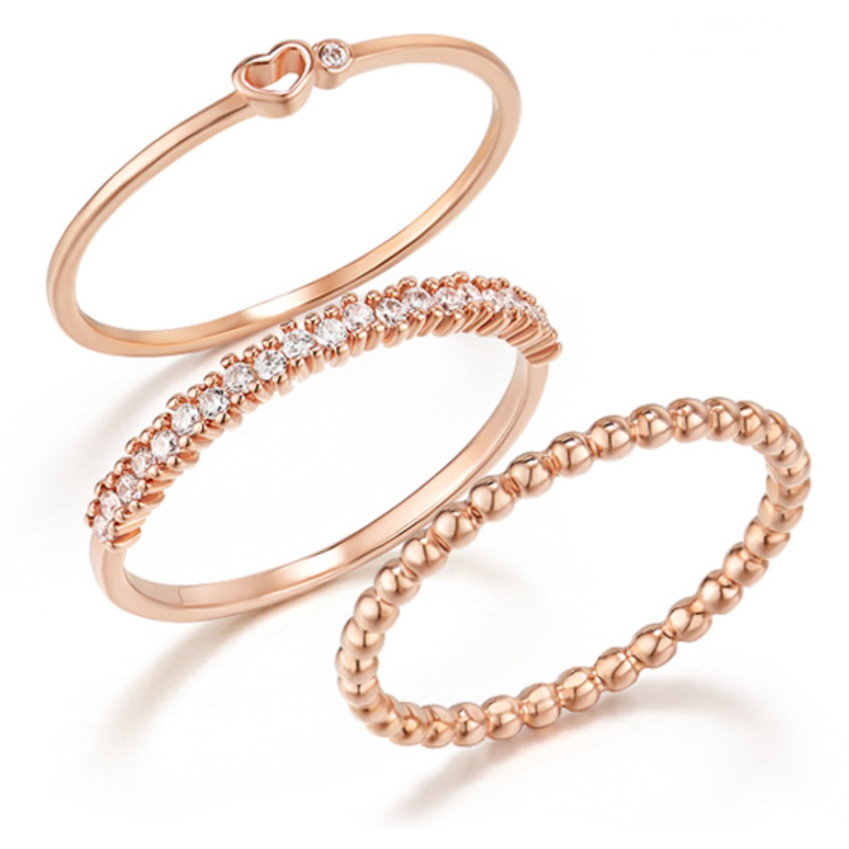 [끄란느] 미니 하트 레이어드링 반지 C24RB092 18,900원