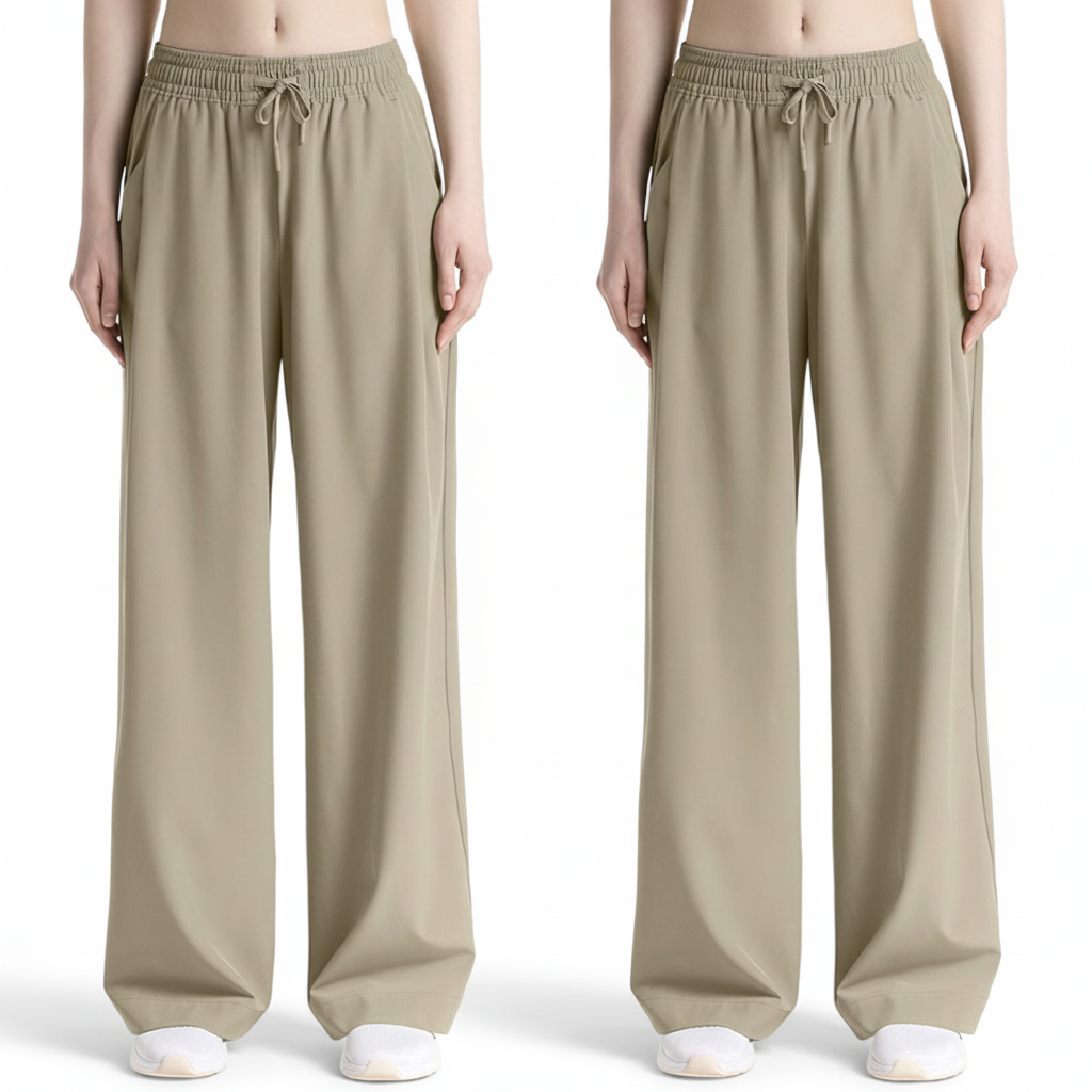 [1+1] 여성 와이드팬츠 쿨링 밴딩바지 자외선차단 스판 팬츠 38,800원