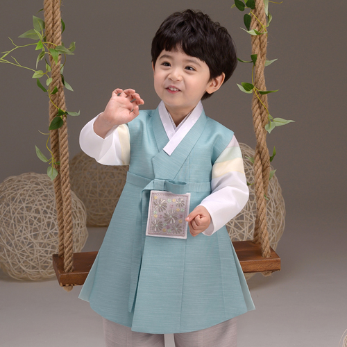 더예한복 남아용 503 하늘아람 한복세트 42,900원