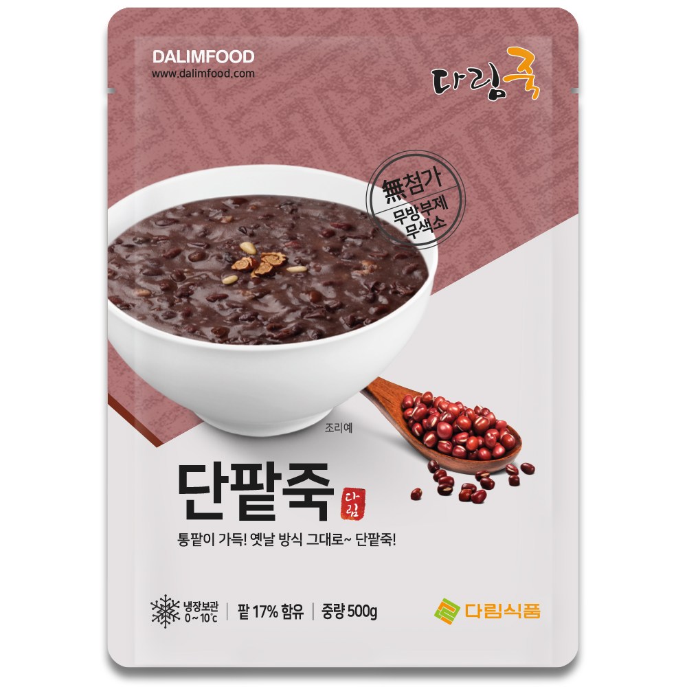 다림죽 단팥죽, 500g, 1개 2,790원