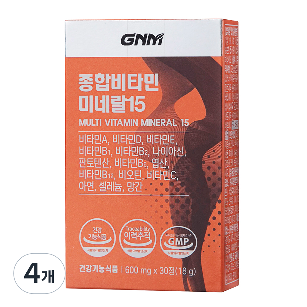 자연의품격 종합비타민 미네랄 15 18g, 30정, 4개 19,800원