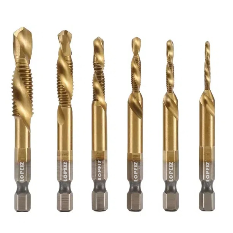 로페이즈 철 스테인레스 탭핑비트 드리비트 탭기리 나사탭 일반드릴 HSS임팩 겸용 비트 6종세트 M3 + M4 + M5 + M6 + M8 + M10, 1세트 13,980원