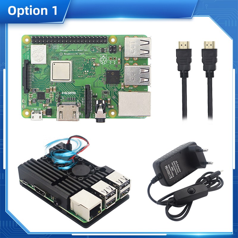 라즈베리 파이 3 모델 B + 키트, BCM2837B0 와이파이 BT 기가비트 이더넷 PoE 옵션 알루미늄 케이스 전원 89,400원