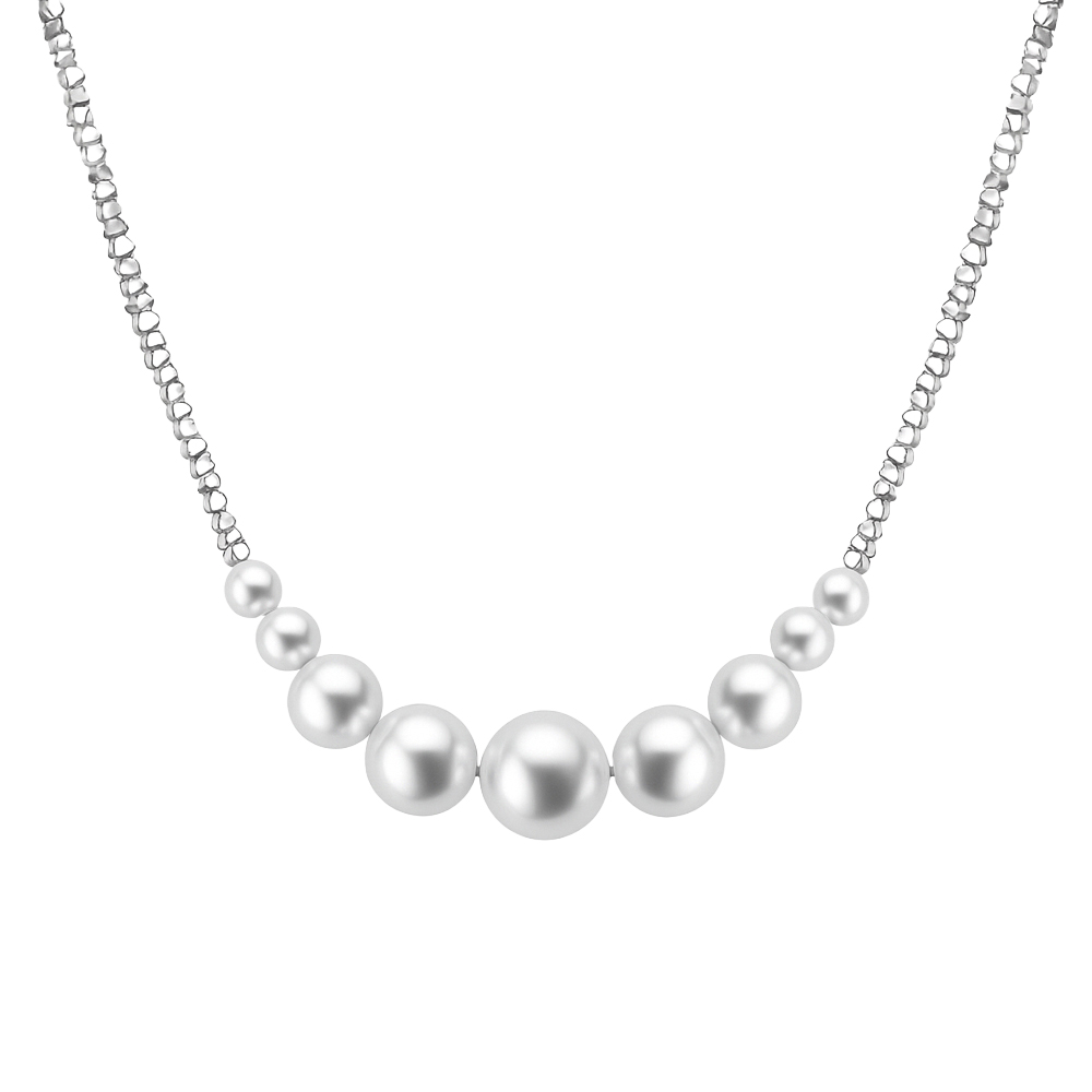 헤미안 실버 925 크리스탈 진주 볼 은 목걸이 HN2507094 100,900원