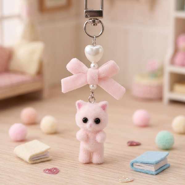 고양이 키링 (핑크) / 가방고리 에어팟 차키 키홀더 백참 백꾸 가방꾸미기 7,900원