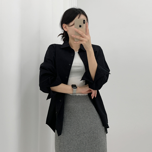 티데일리 여성용 브리튼 세미 루즈핏 코튼 셔츠 긴팔 남방 25,110원
