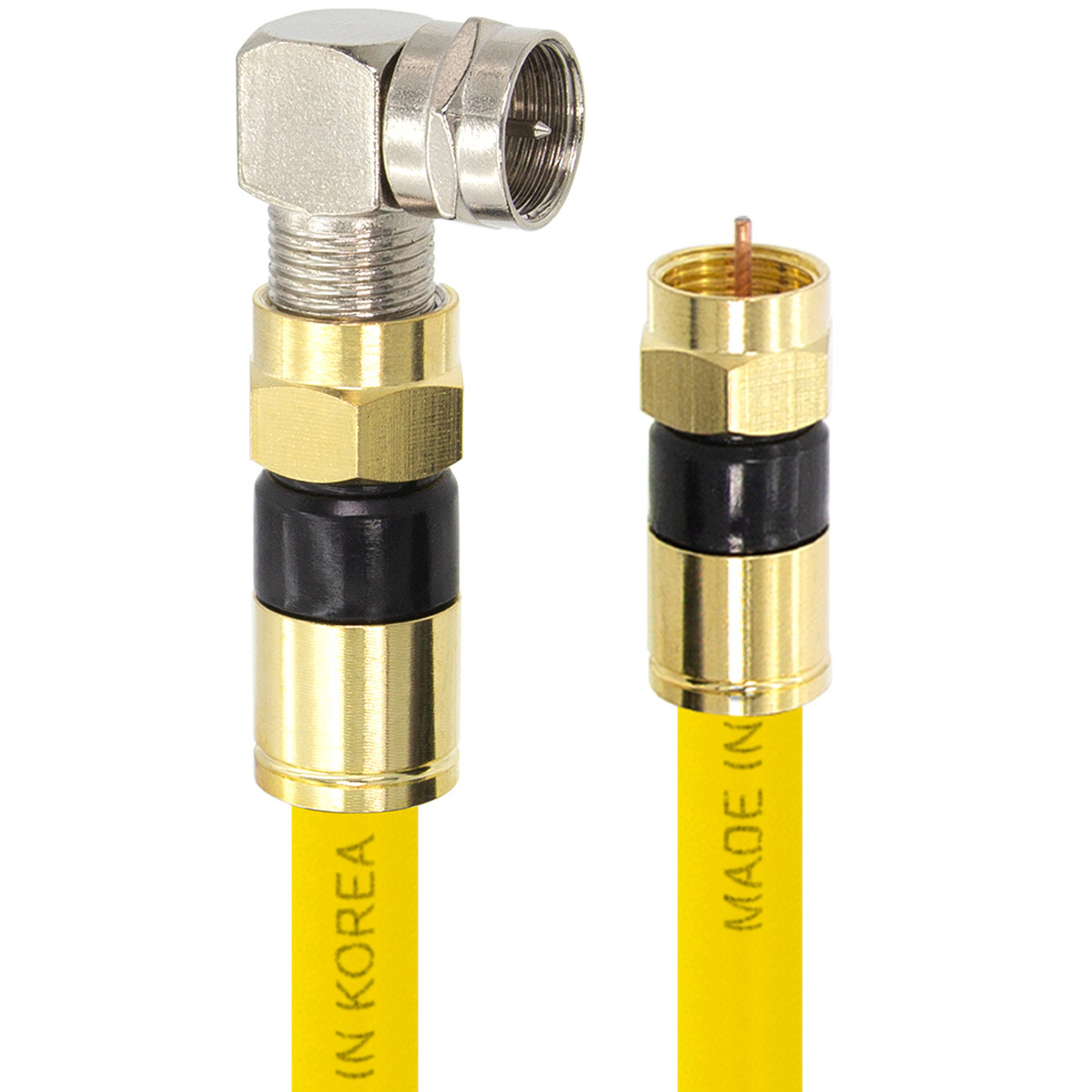 솔탑 국산 골드 고급형 RF 안테나 옐로우 꺾임 TV 동축 수제작 케이블 5M 16,430원