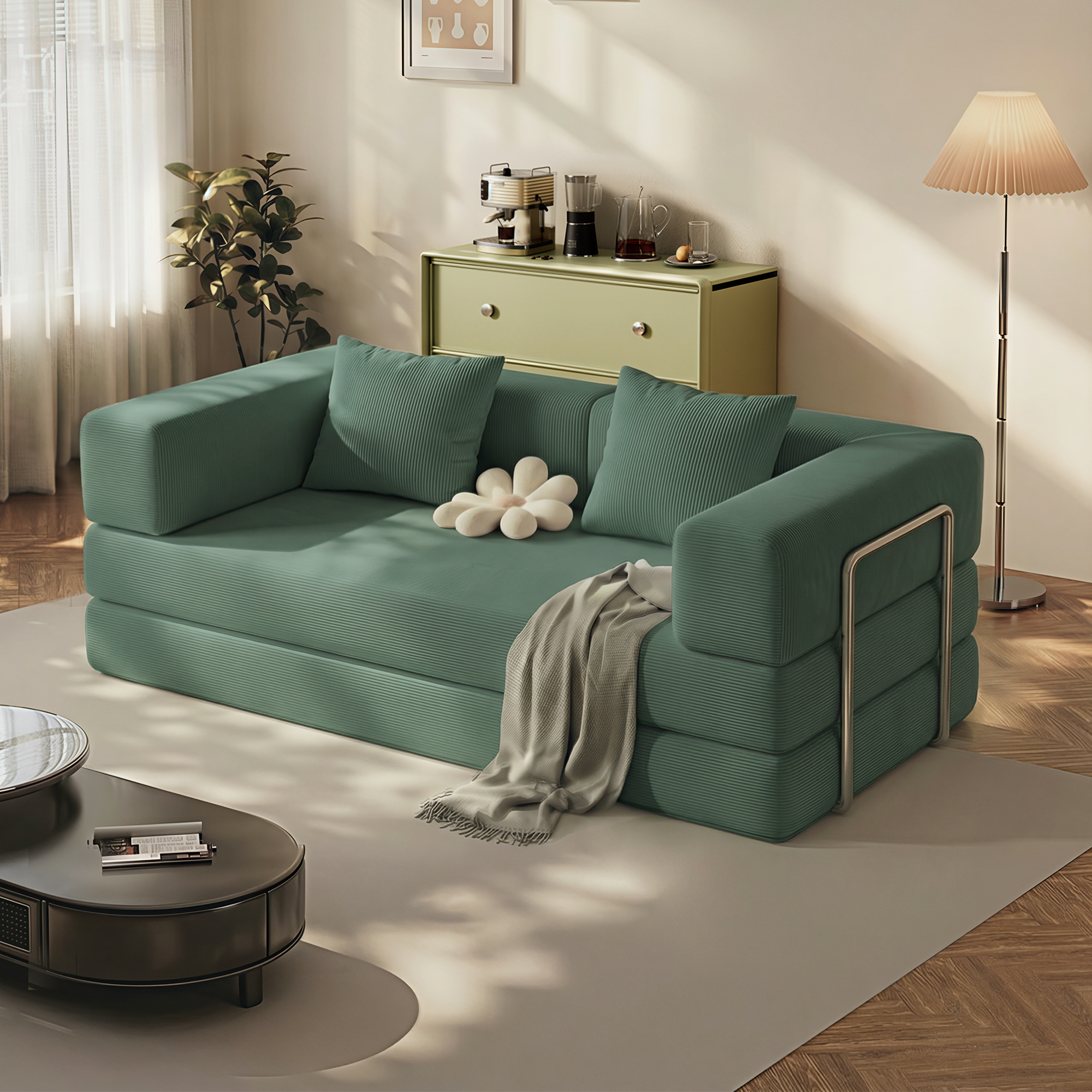 접이식 소파베드 쇼파커버탈부착 2-3인용쇼파  모듈형 소파 압축 소파 조립필요없음 467,990원