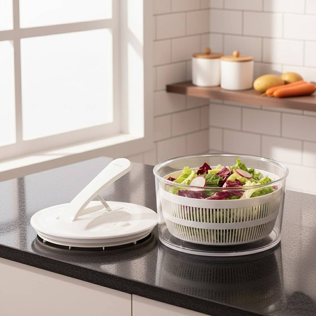 쉐프윈 휘릭 채소탈수기 샐러드야채 물기제거기 회전스피너 14,900원