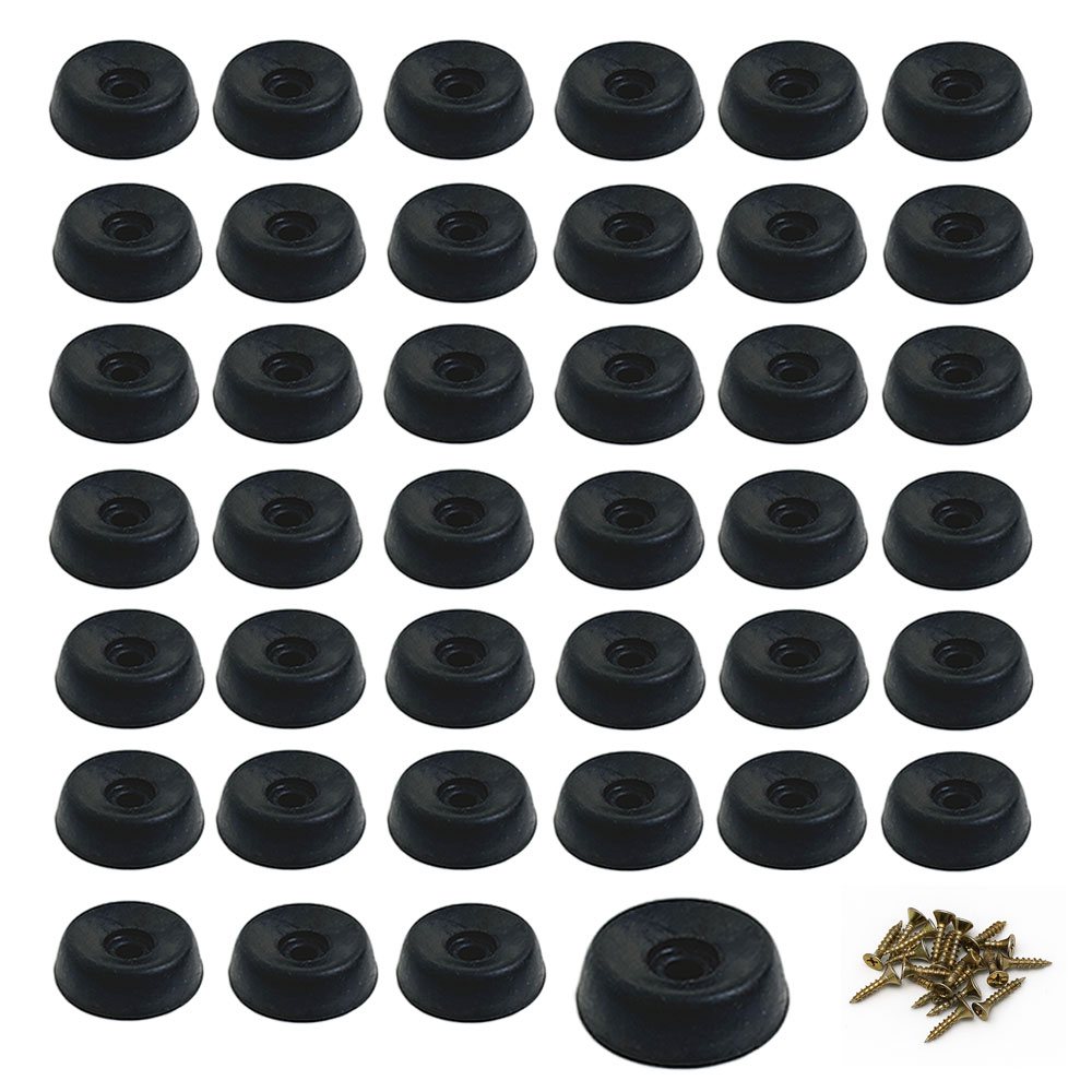 고무발 미끄럼방지 긁힘방지 원형발 바닥보호 피스고정식 가구캡, 40개 9,900원