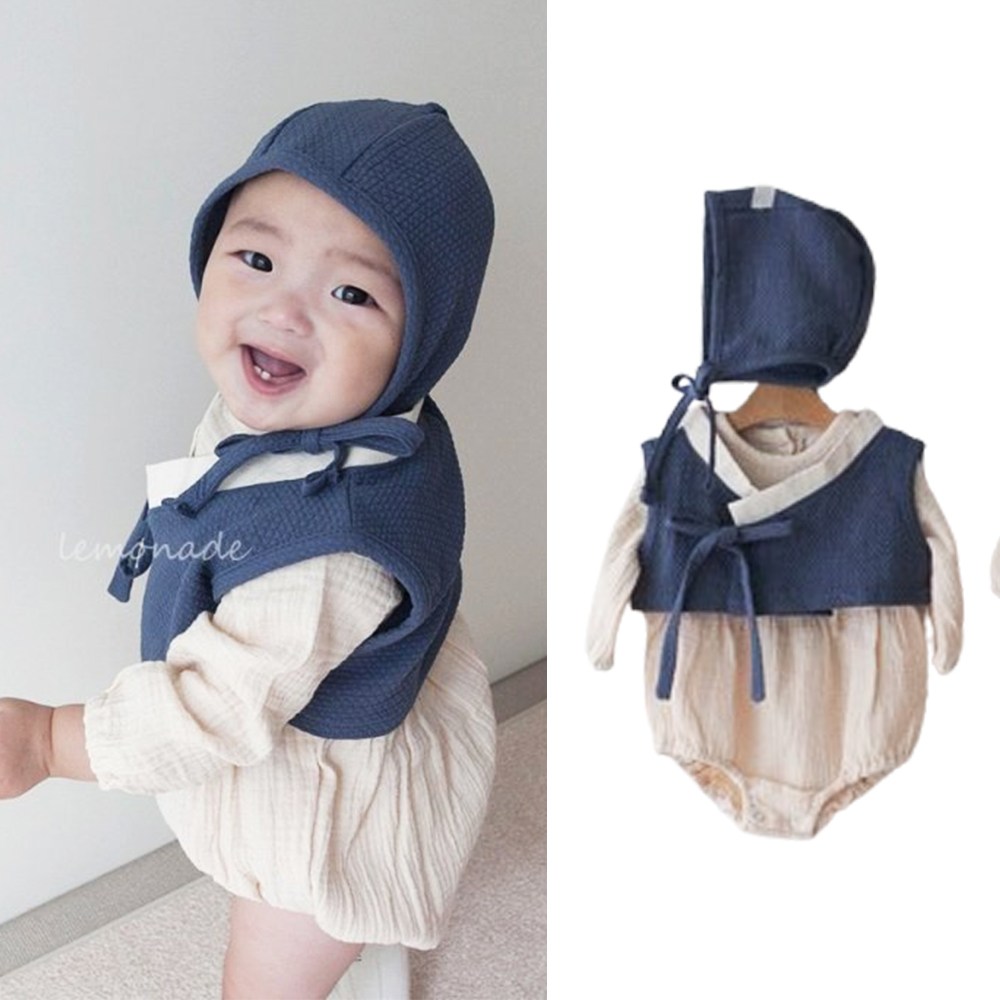 [오늘출발] 국내산 신생아 한복 돌 아기 개량 한복슈트 51,600원