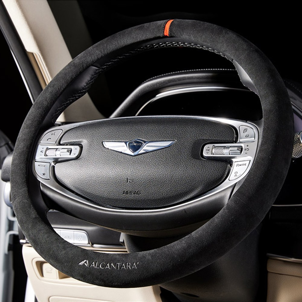 본투로드 트레페찌 알칸타라 국산 핸들커버 전차종 원형 디컷 자동차핸들커버 차량용 41,800원
