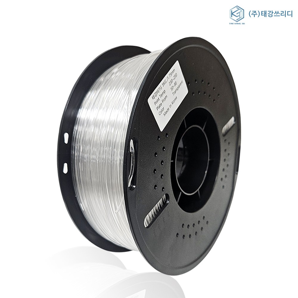 고품질 국산 PETG 필라멘트 1kg/1.75m 3D프린터용 뱀부랩 재료, 단일상품, 투명 17,800원
