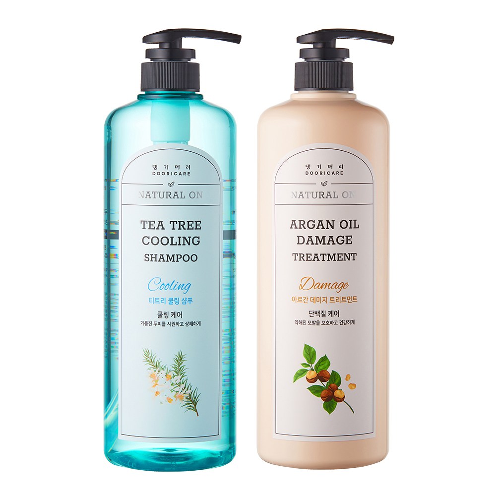 댕기머리 허벌 티트리 쿨링 샴푸 1000ml+아르간오일 트리트먼트 1000ml 22,800원