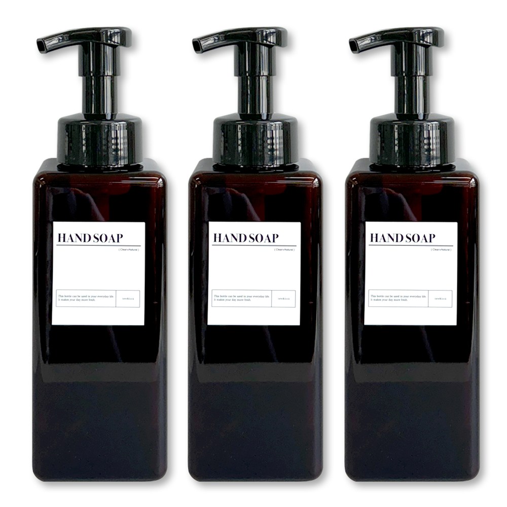 뉴앤룩 650ml 대용량 핸드워시 거품용기 3p 11,900원