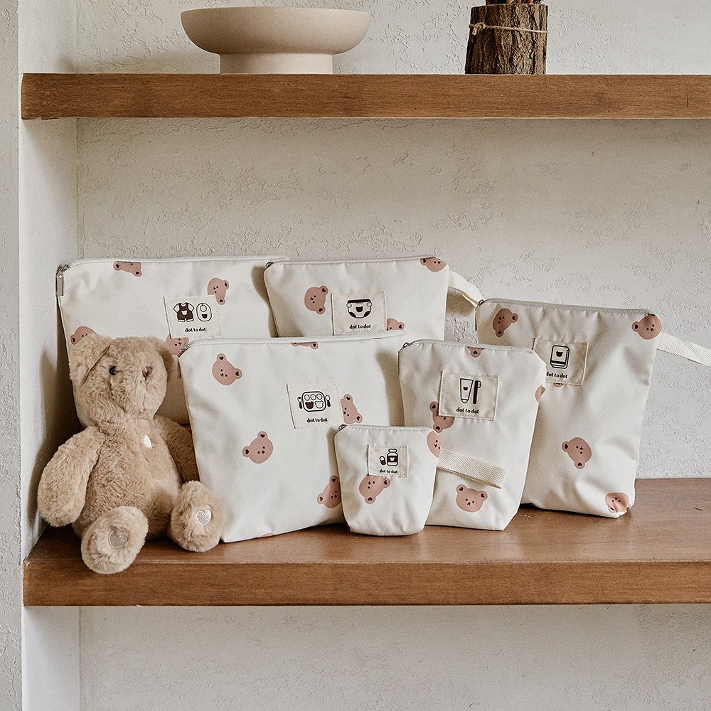 돗투돗 캐릭터나염 어린이집 방수 파우치, 돗꼼 12,900원