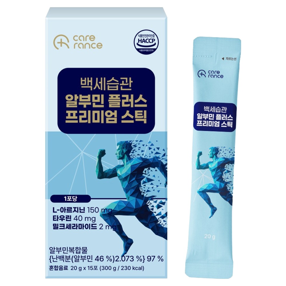 케어란스 백세습관 알부민 플러스 프리미엄 스틱 15p 6,800원