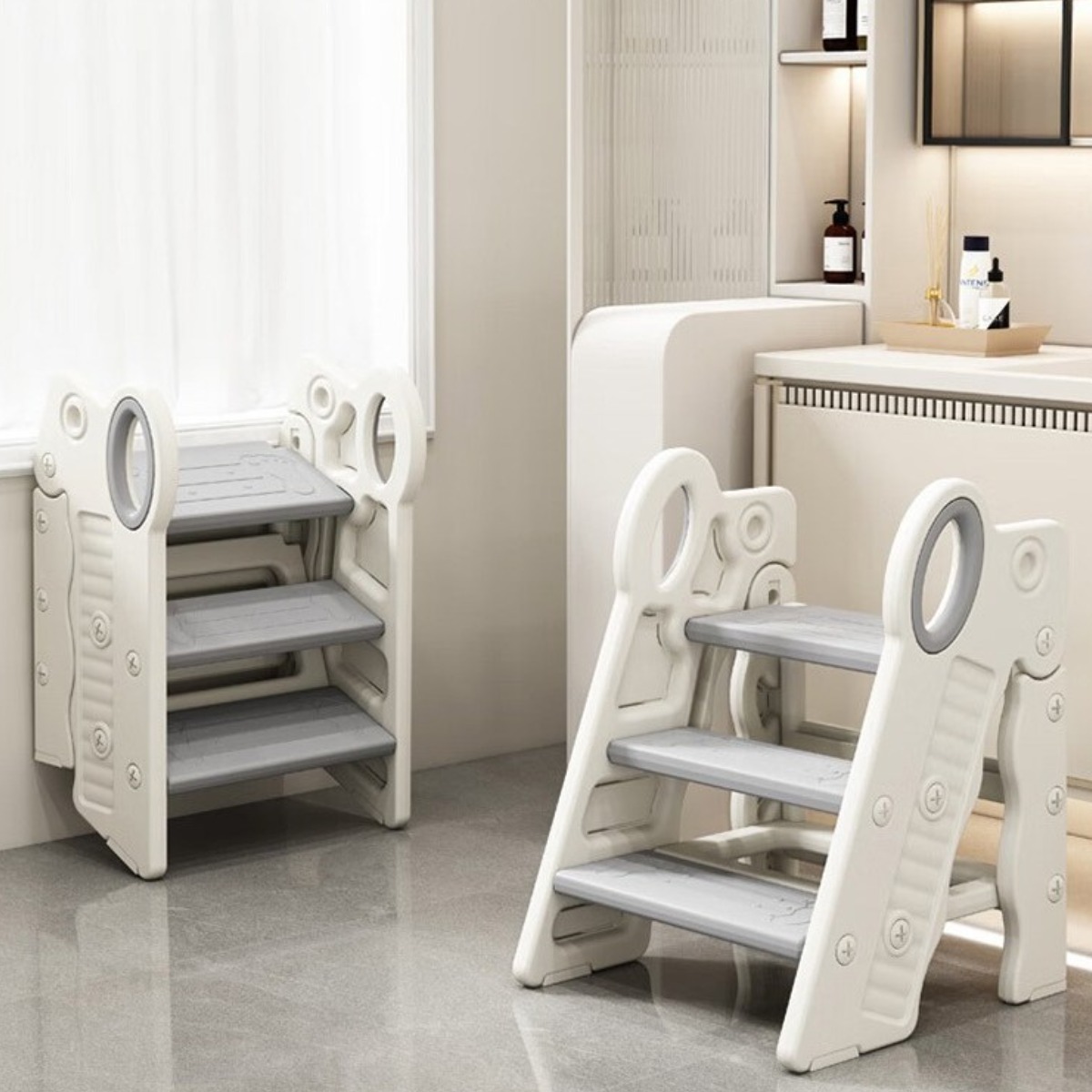 ZH지호 유아용 접이식 3단 아기 디딤대, 그레이 36,800원