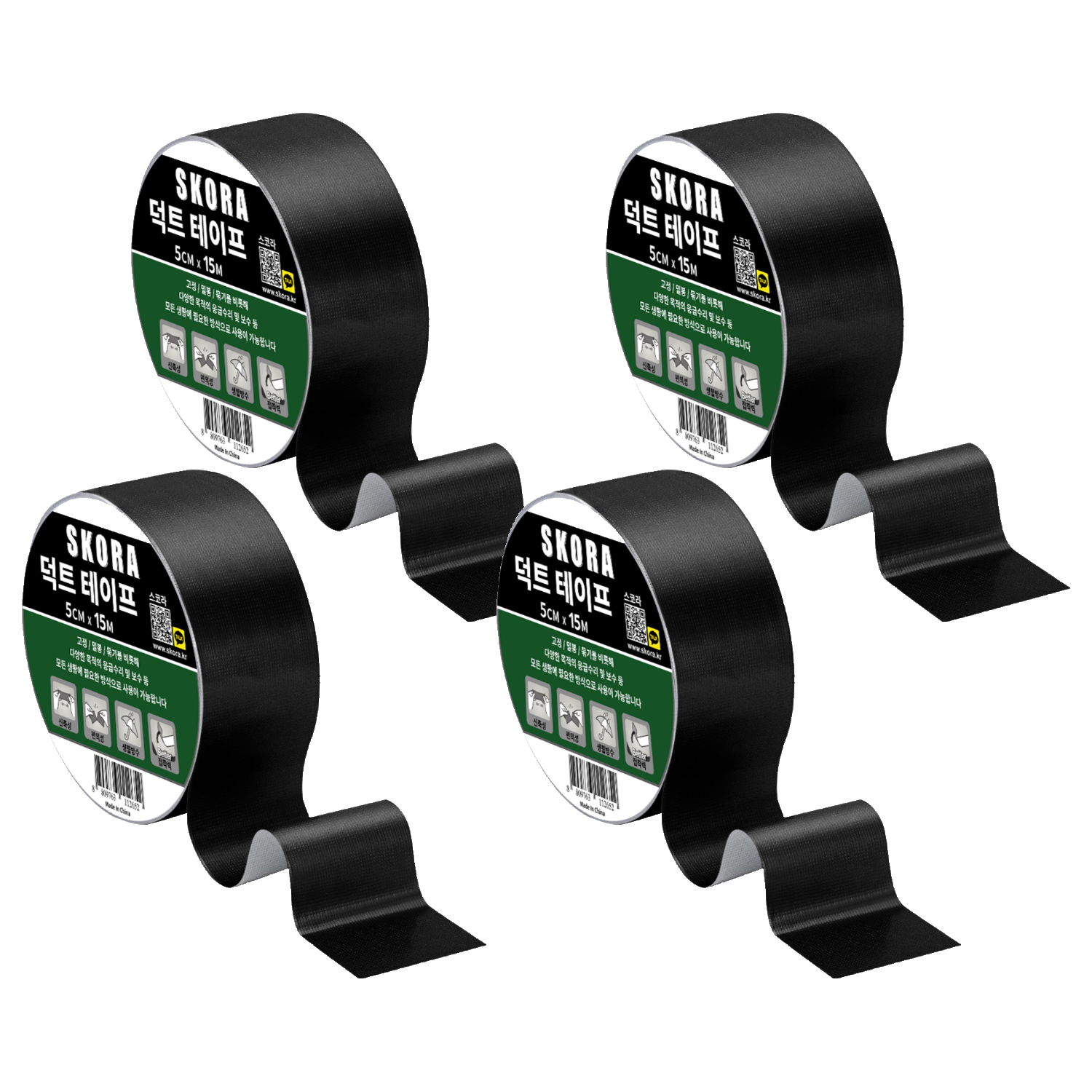 스코라 덕트 테이프 검정 5cm x 15m 11,760원