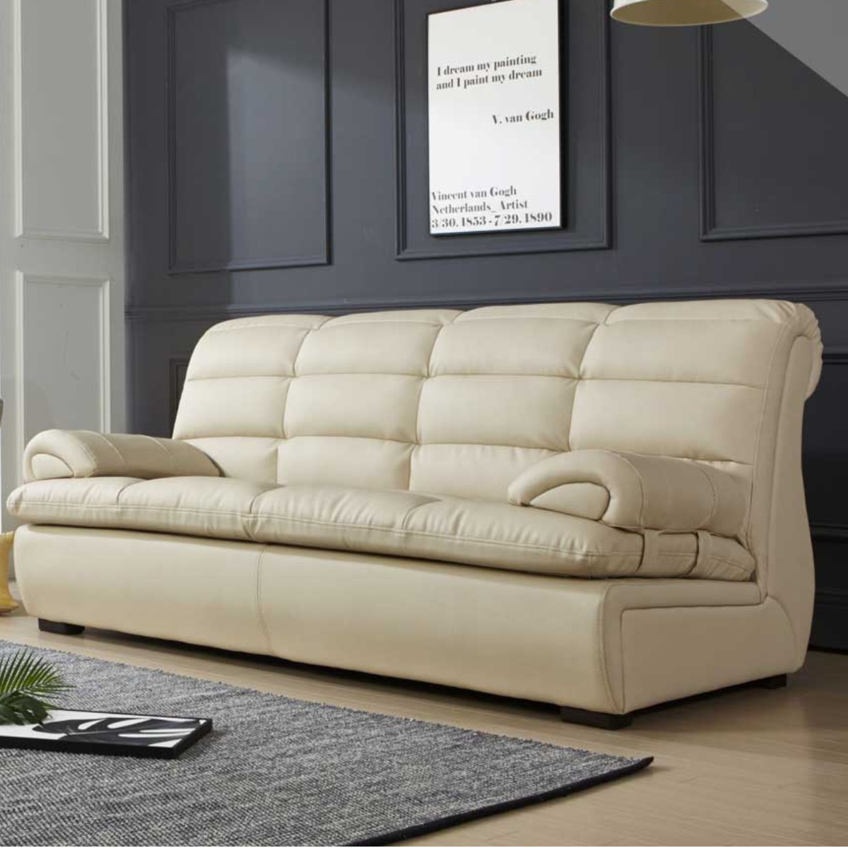 플로바움 바브린노 3인용 쇼파 가죽3인소파 방문설치소파, 아이보리(S317) 319,000원