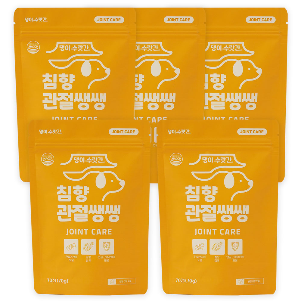 강아지 관절영양제 슬개골탈구 증상 콘드로이친 보스웰리아 댕이수랏간 침향관절쌩쌩, 70정, 뼈/관절강화, 5개, 현재가 65,900원