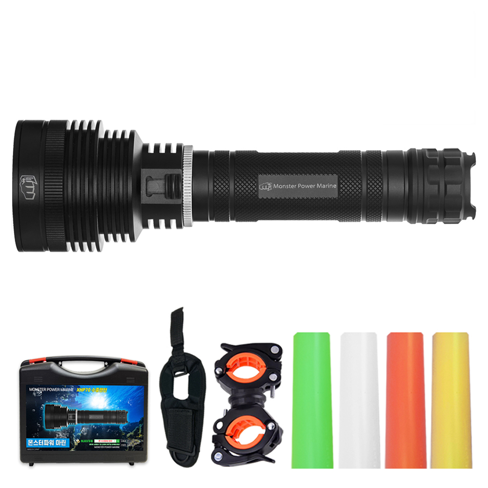 몬스터파워 마린 수중랜턴 XHP70, 블랙 55,000원