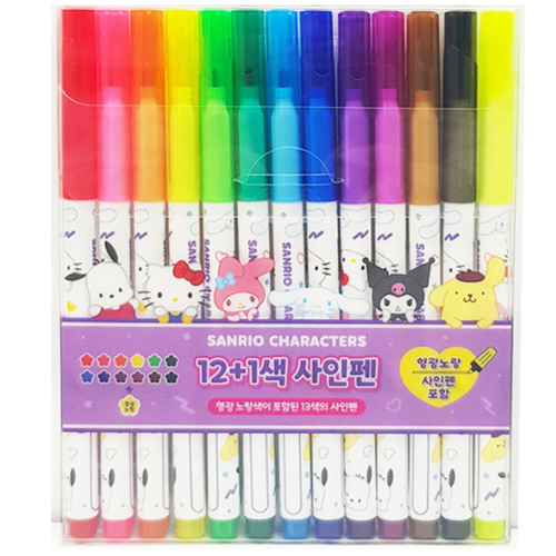 고마곰에듀 산리오 싸인펜 12색 + 1색 추가 신상사인펜 추천 24,500원