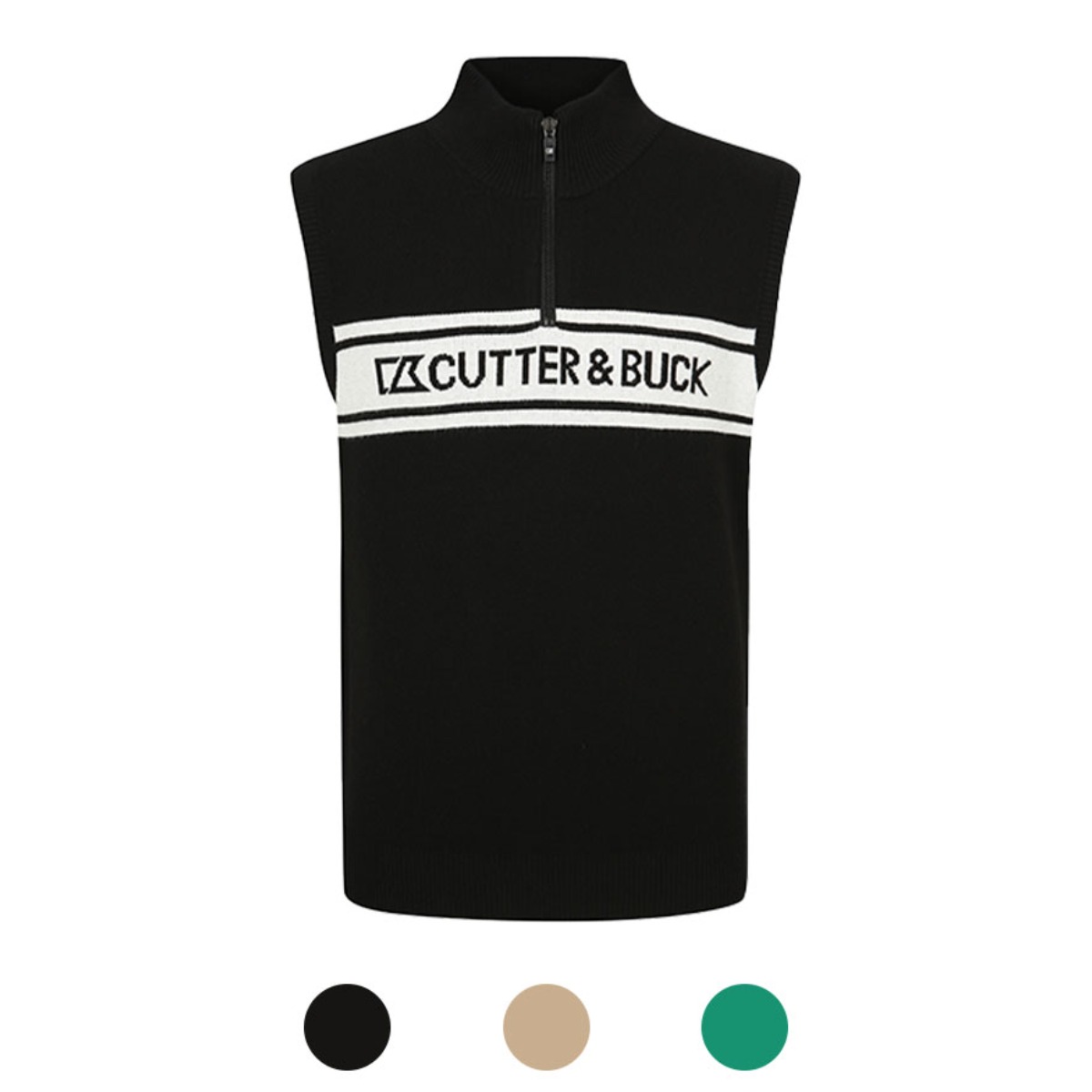 커터앤벅 남성 로고 자가드 니트 집업 베스트 CBMSW51861 84,110원