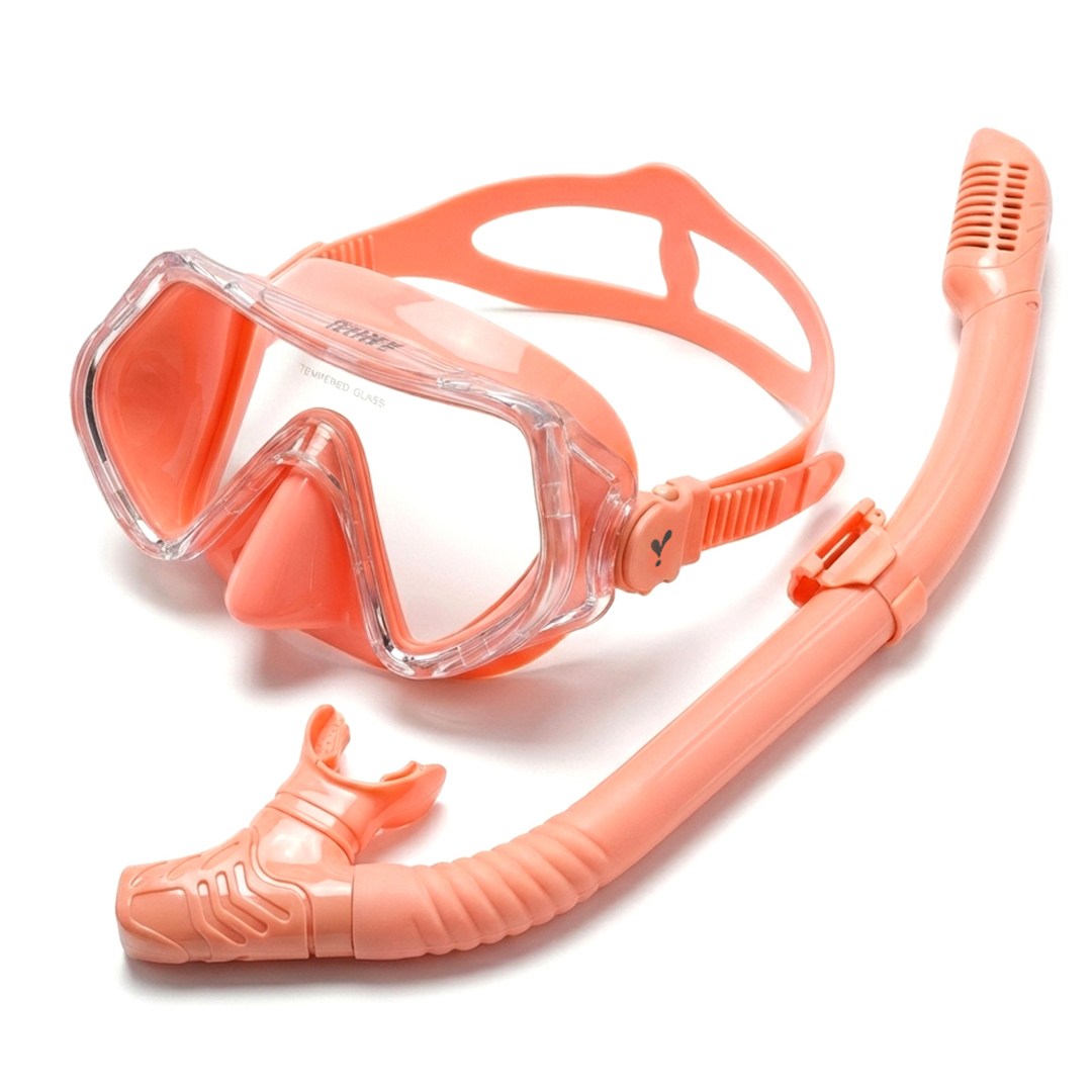 이츠라이프 세렌 물유입방지 스노클링 마스크 일안식 세트, 피치핑크 26,900원