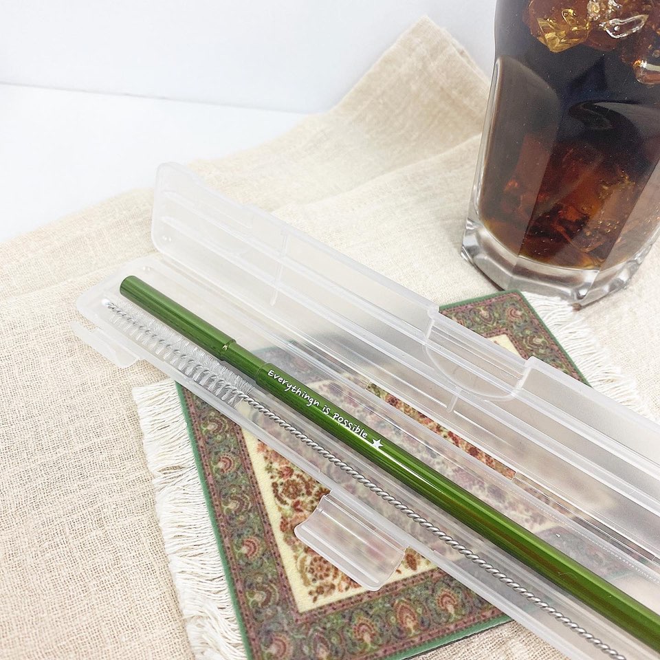 모드니 modenii 유광 알루미늄 각인빨대 세트(20cm) 8,000원