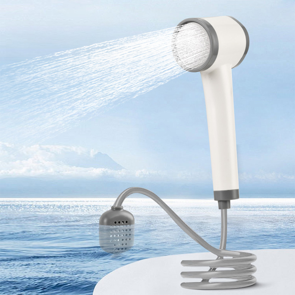 HK sell 워시업 휴대용 캠핑 세차 물주기 충전식 일체형 샤워기, 크림 34,500원