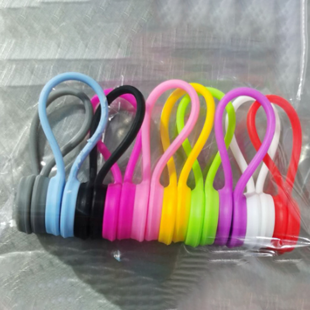 앞날창창 다용도 마그네틱 실리콘 케이블 선 정리 홀더, 혼합색상, 10개 6,000원